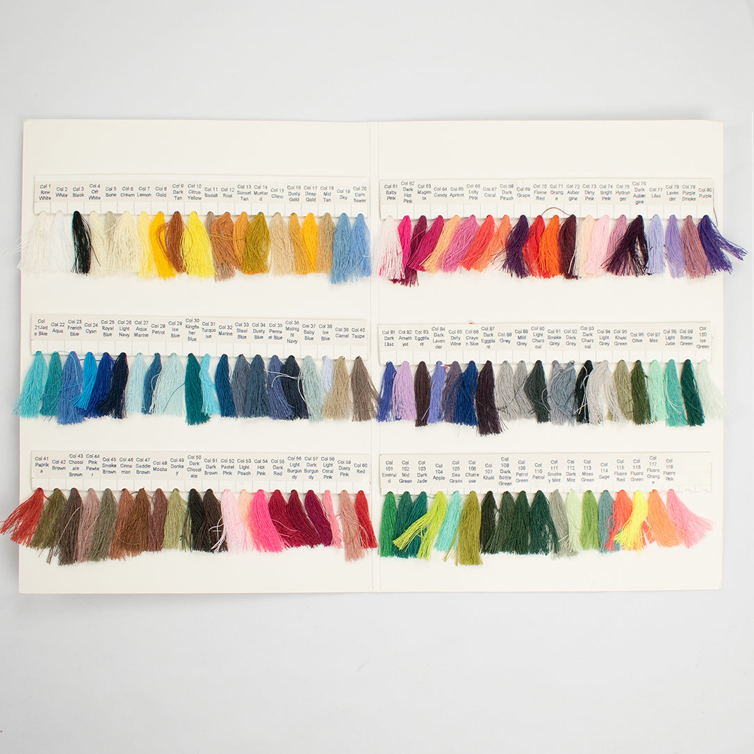 5000M Polyester Overlocking Thread Sample Book – Homecraft Textiles