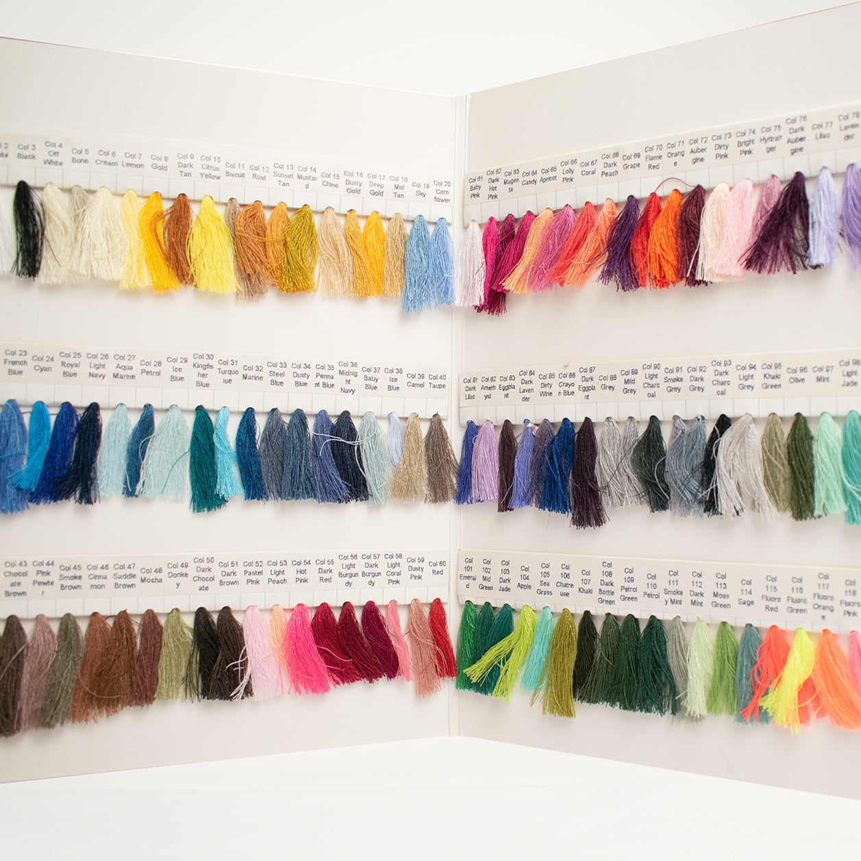 5000M Polyester Overlocking Thread Sample Book