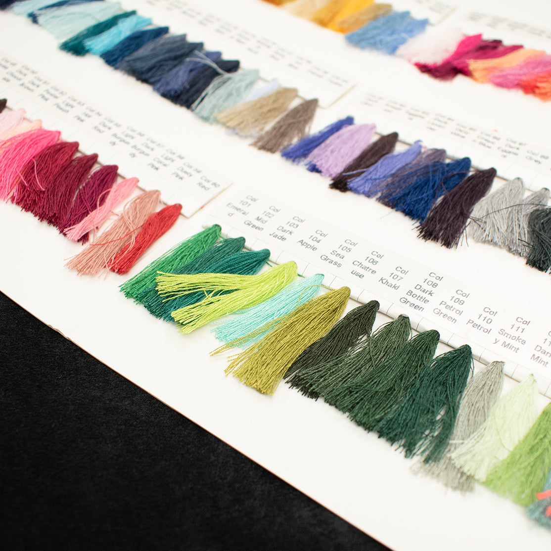 5000M Polyester Overlocking Thread Sample Book