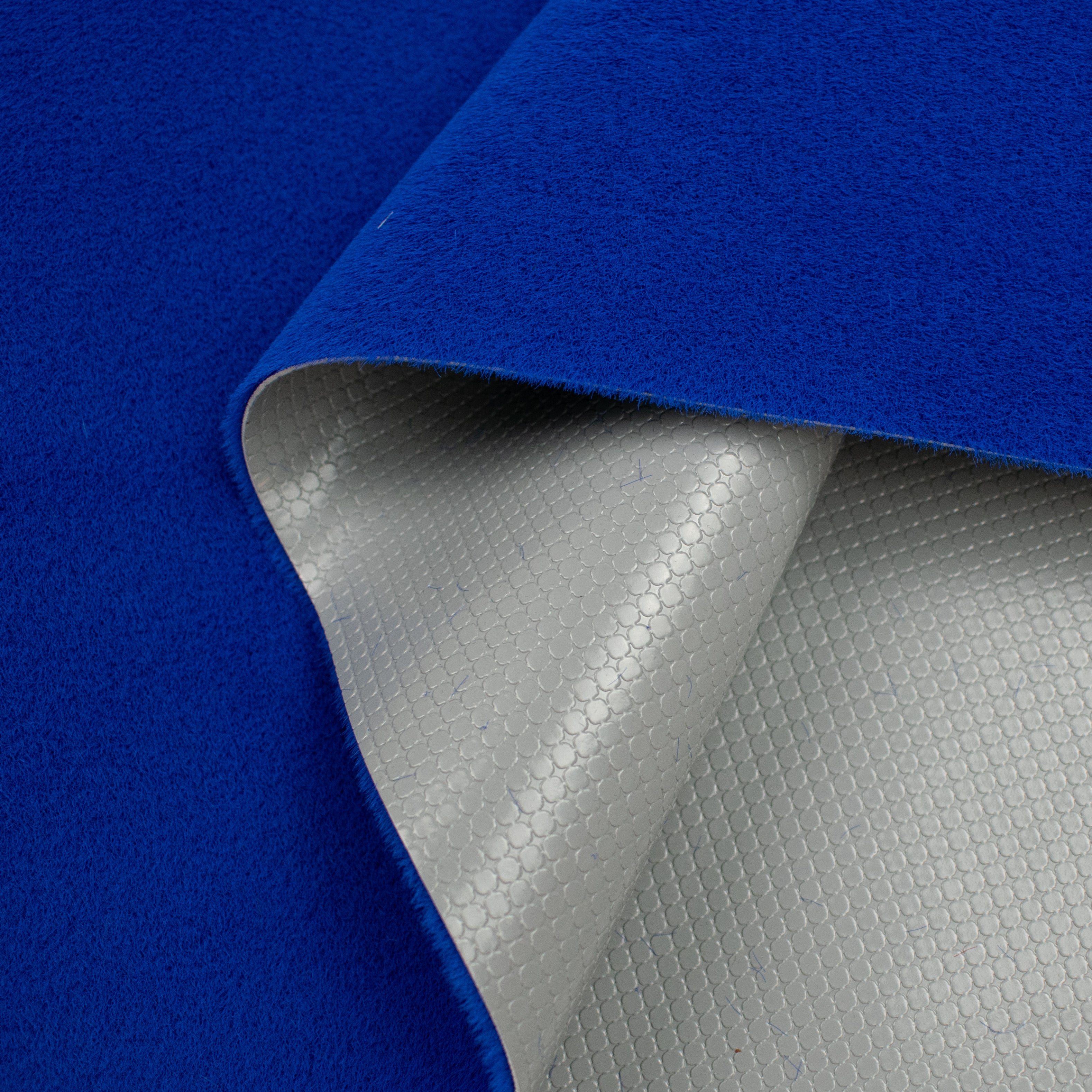 Heavy PVC Vinyl Backed Short Haired Blue Fur