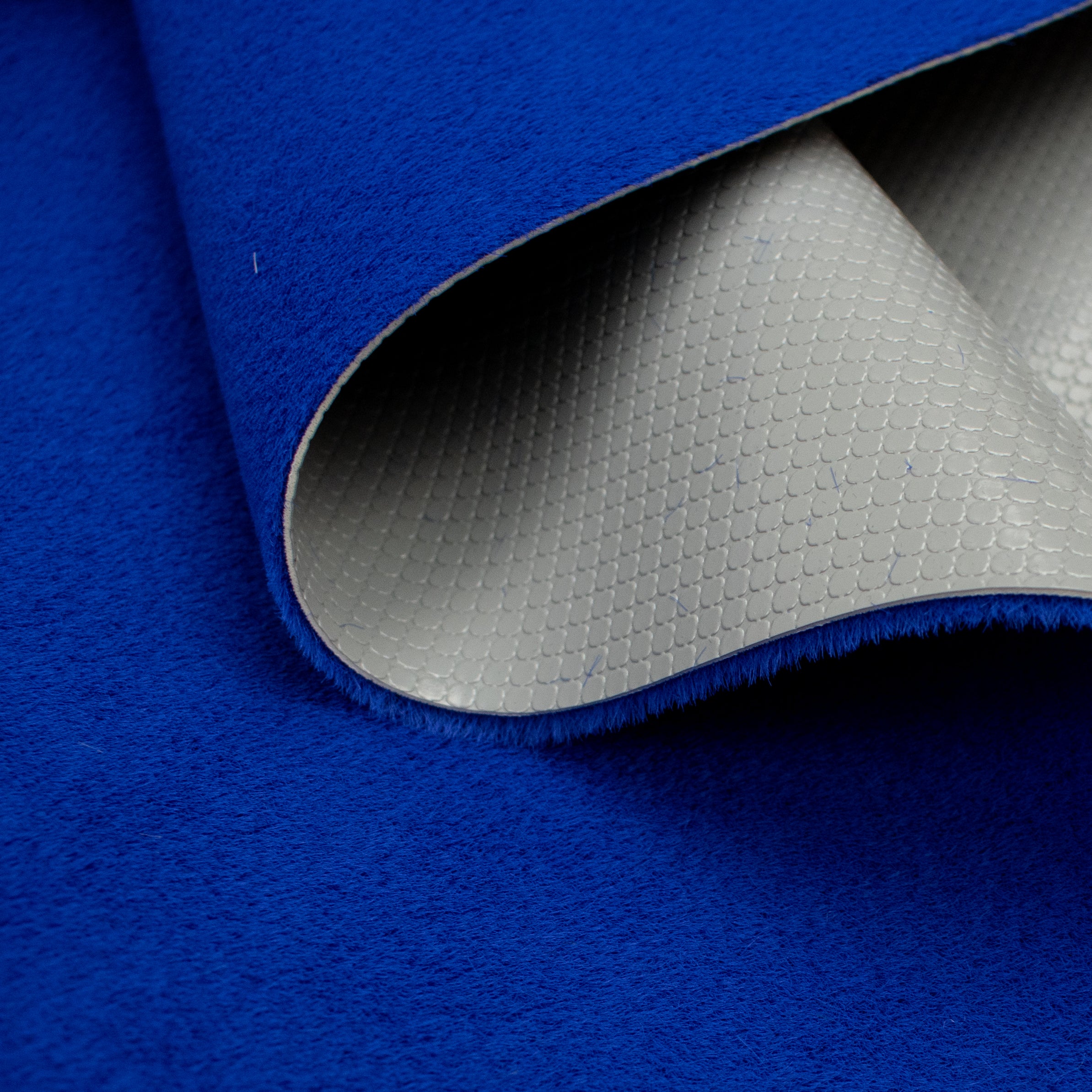 Heavy PVC Vinyl Backed Short Haired Blue Fur