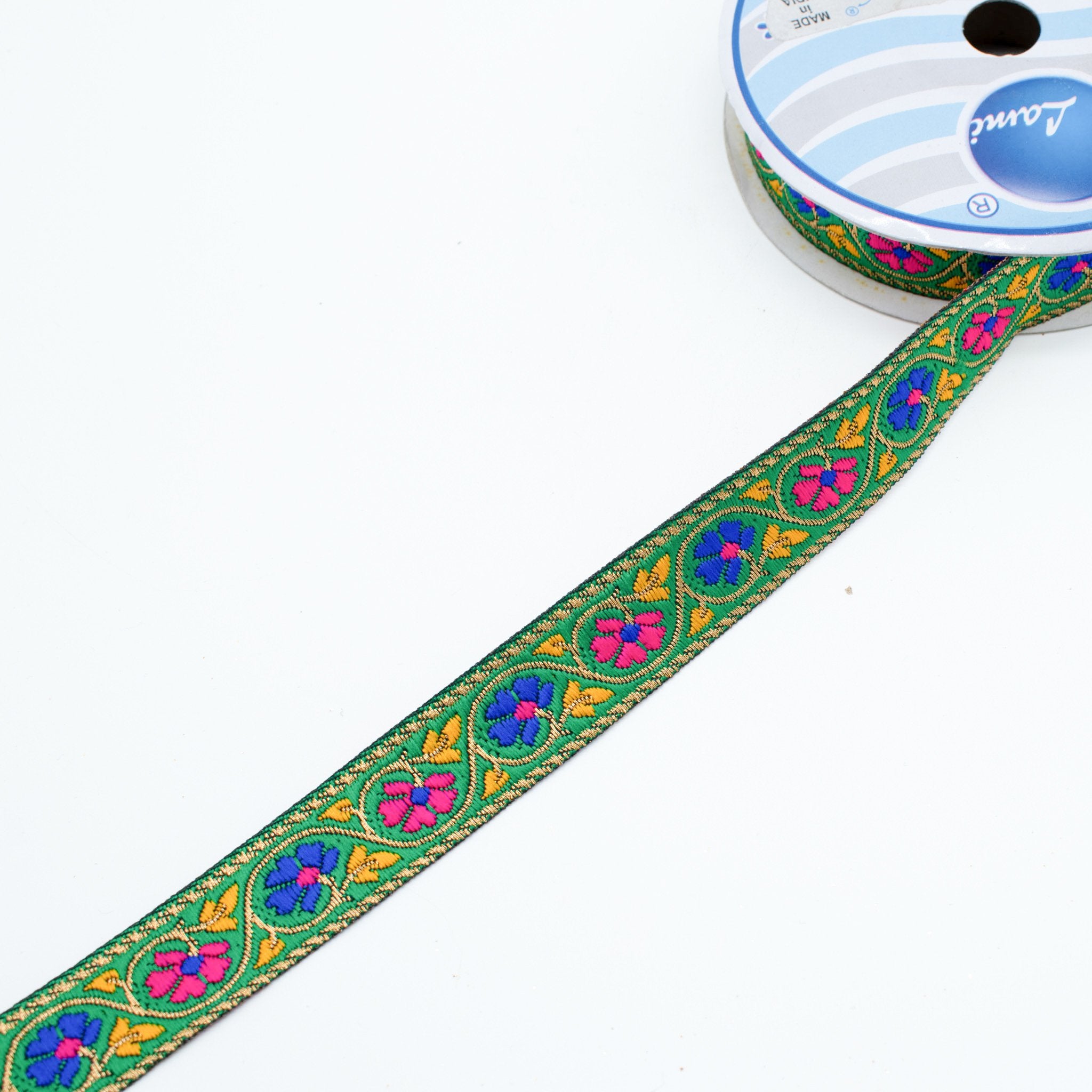 Embroidered Fancy Jacquard Ribbon-2cm