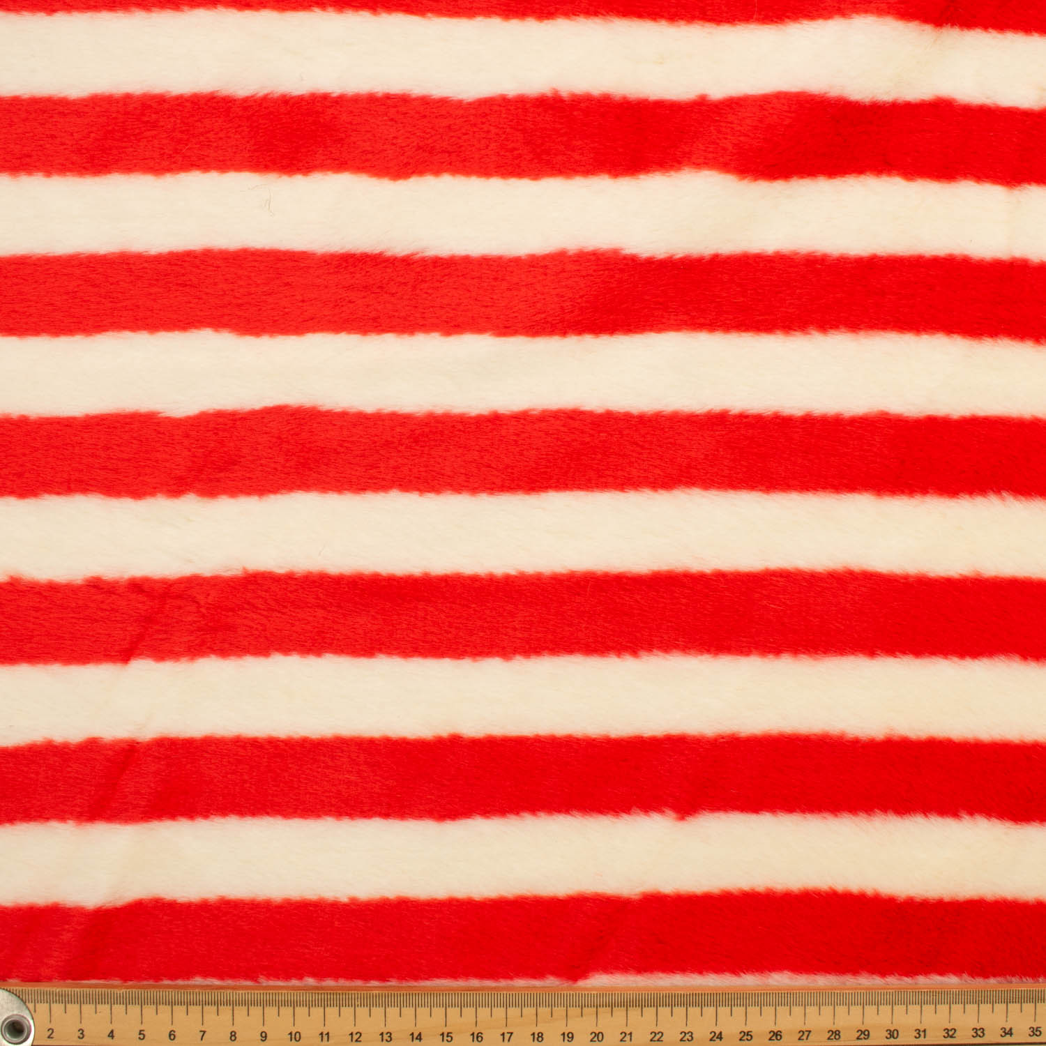 Patterned Plush Short Hair Faux Fur Pink Grey Stripe by 25CM