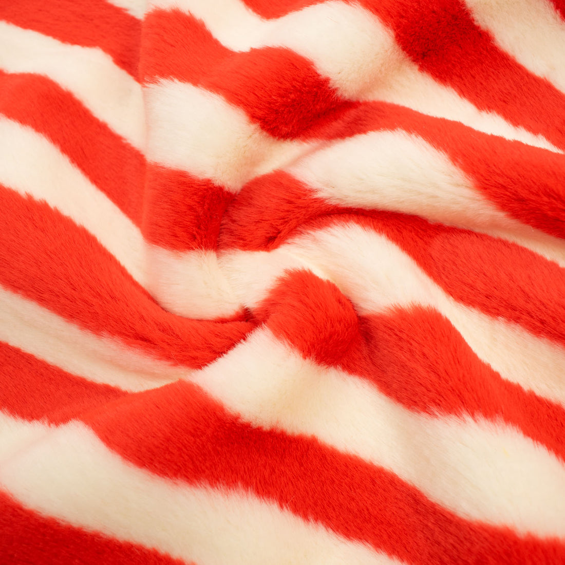 Patterned Plush Short Hair Faux Fur Pink Grey Stripe by 25CM