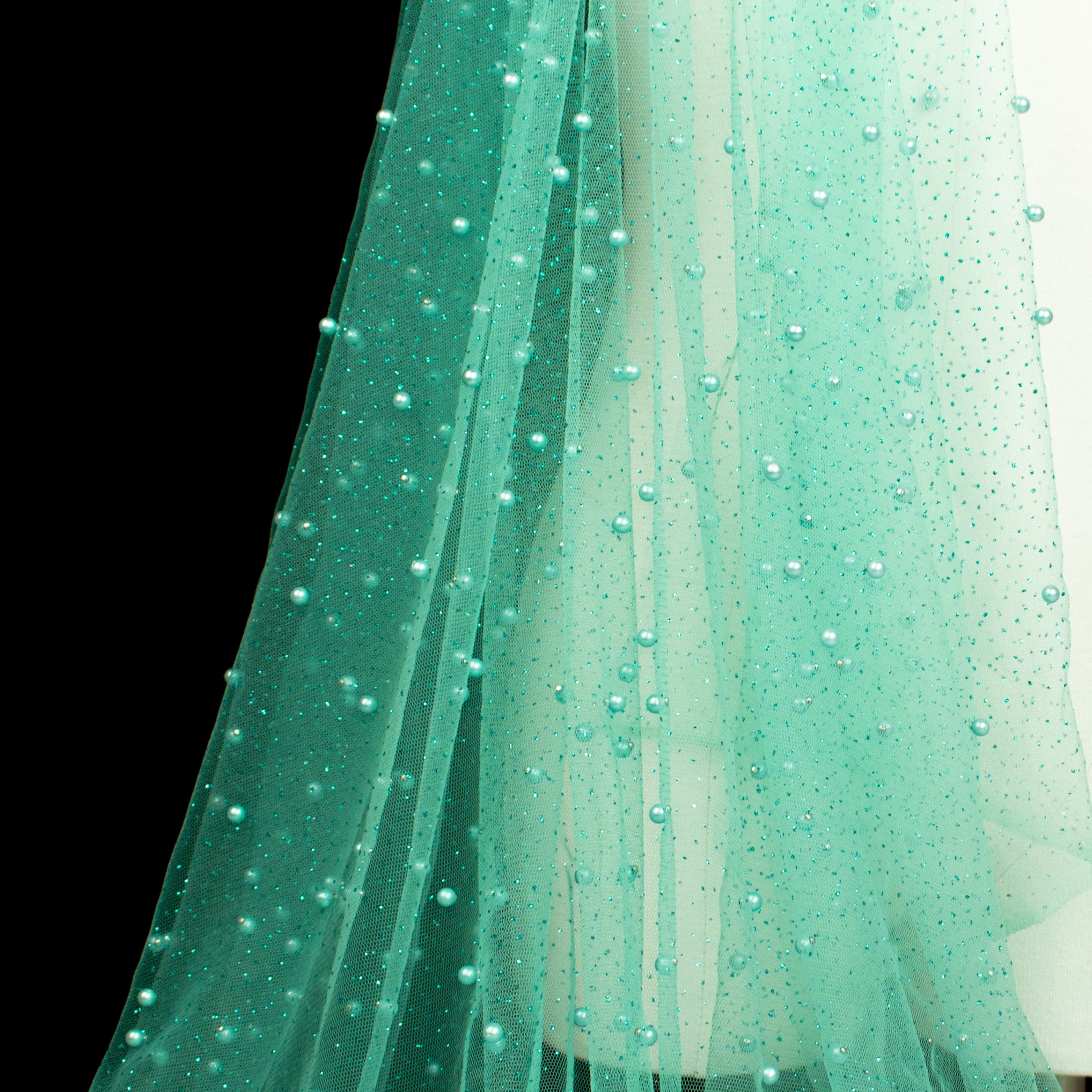 Glitter Tulle Pearl Netting