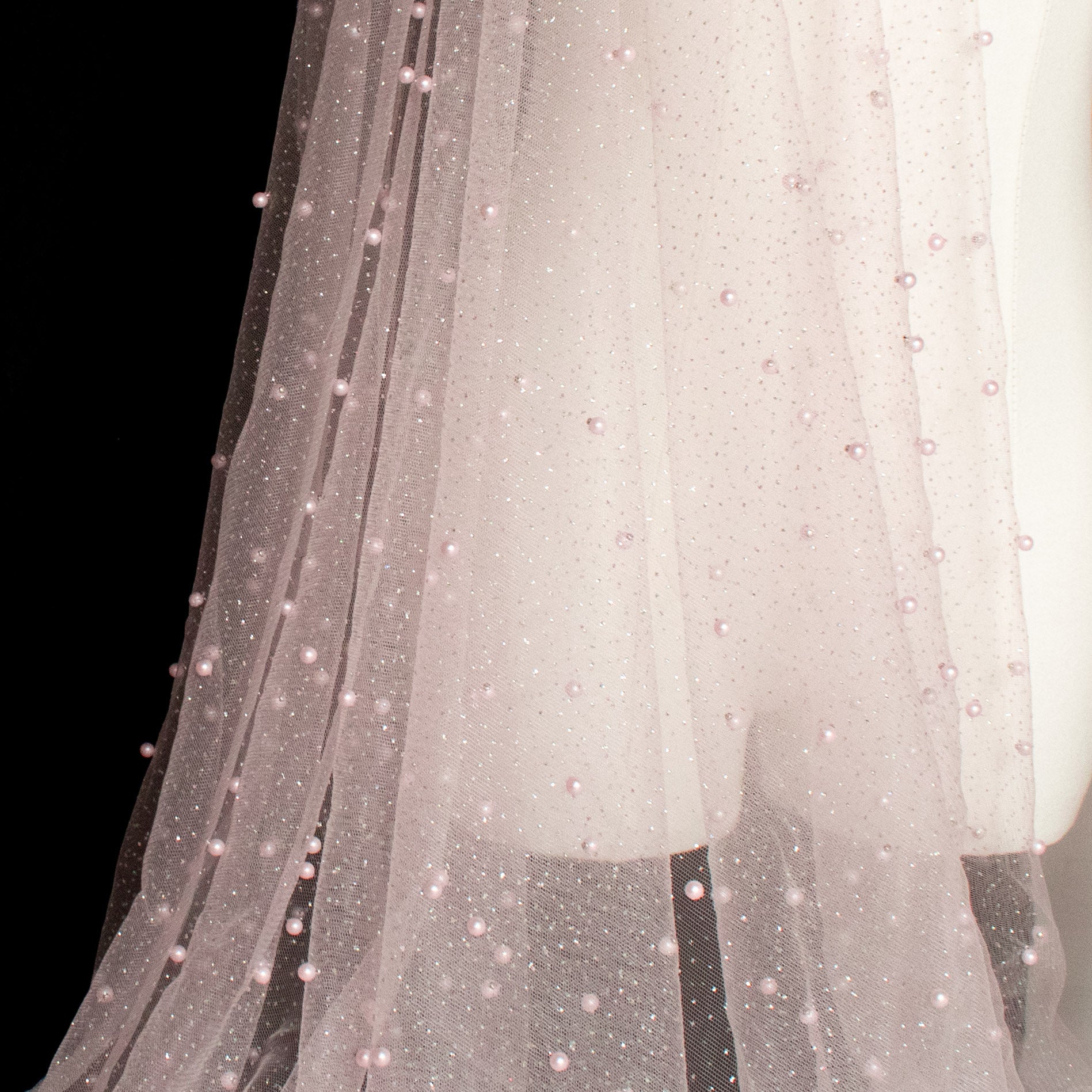 Glitter Tulle Pearl Netting