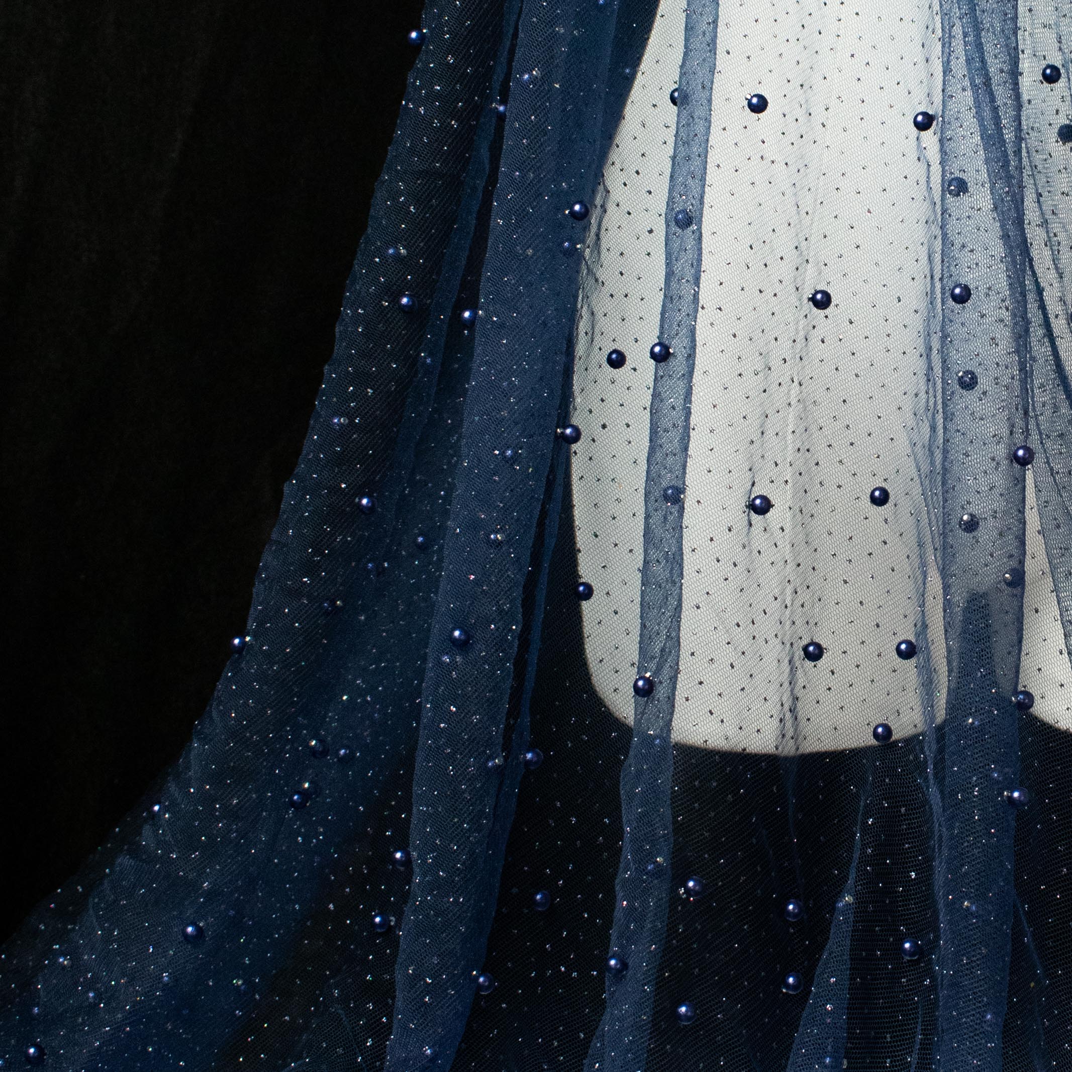 Glitter Tulle Pearl Netting