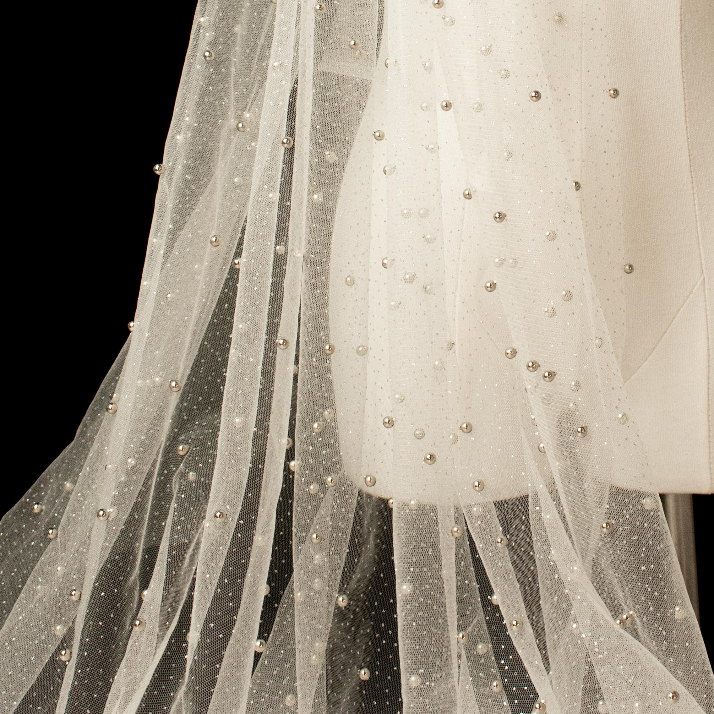 Glitter Tulle Pearl Netting