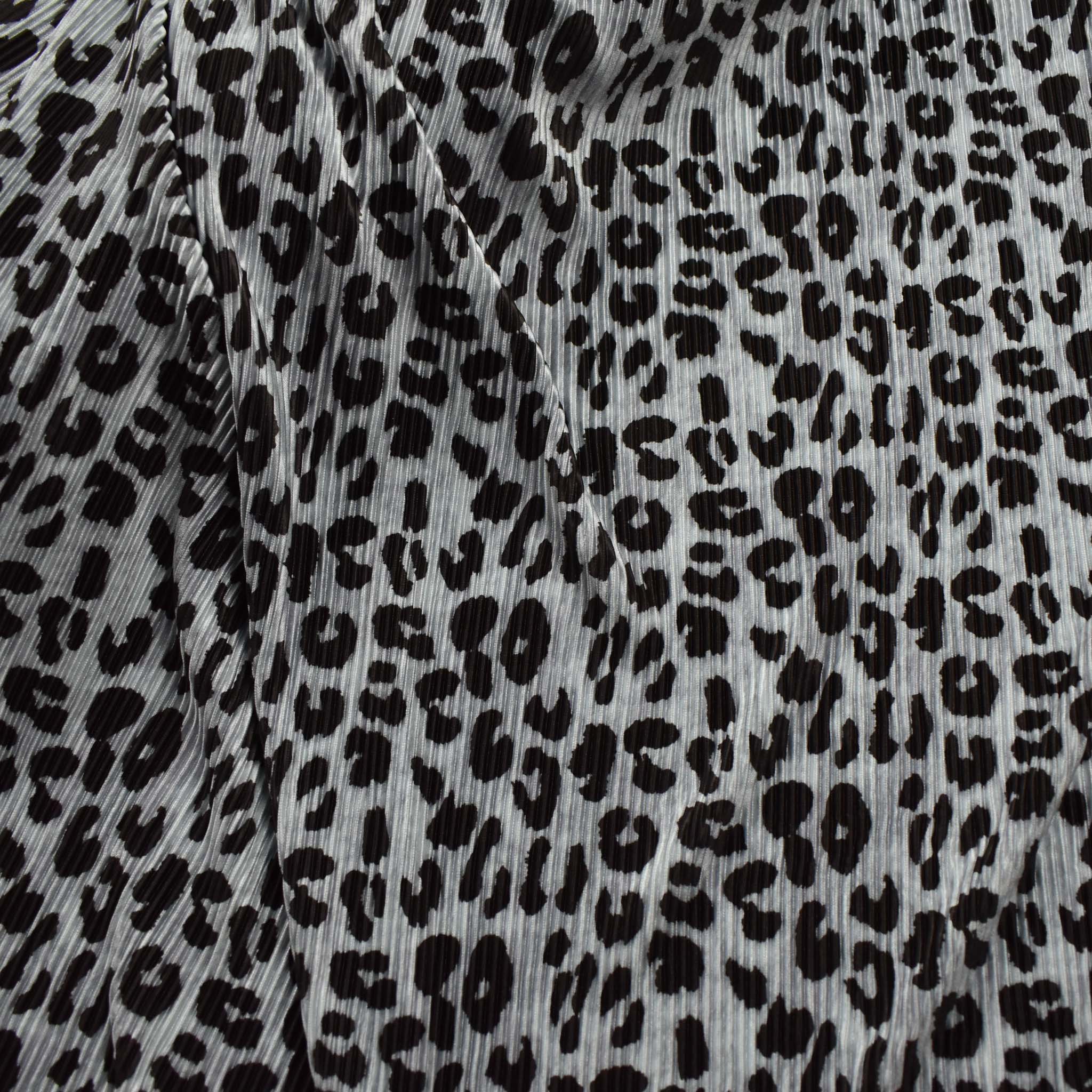 Pleated Leopard Spot Prints SS-29346 Blue