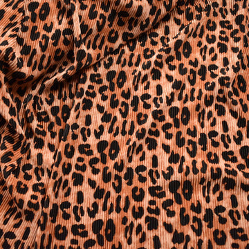 Pleated Leopard Spot Prints SS-29346 Brown