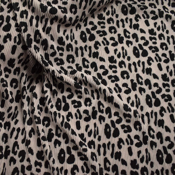 Pleated Leopard Spot Prints SS-29346 Beige