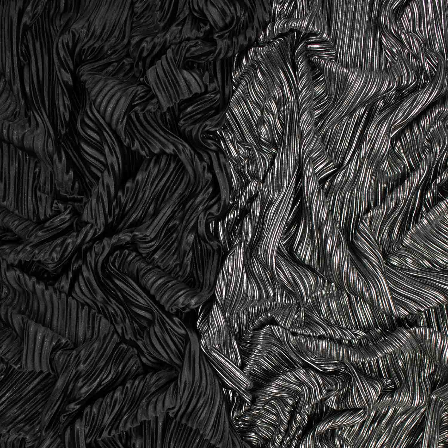 Pleated Glimmer Reversible Satin