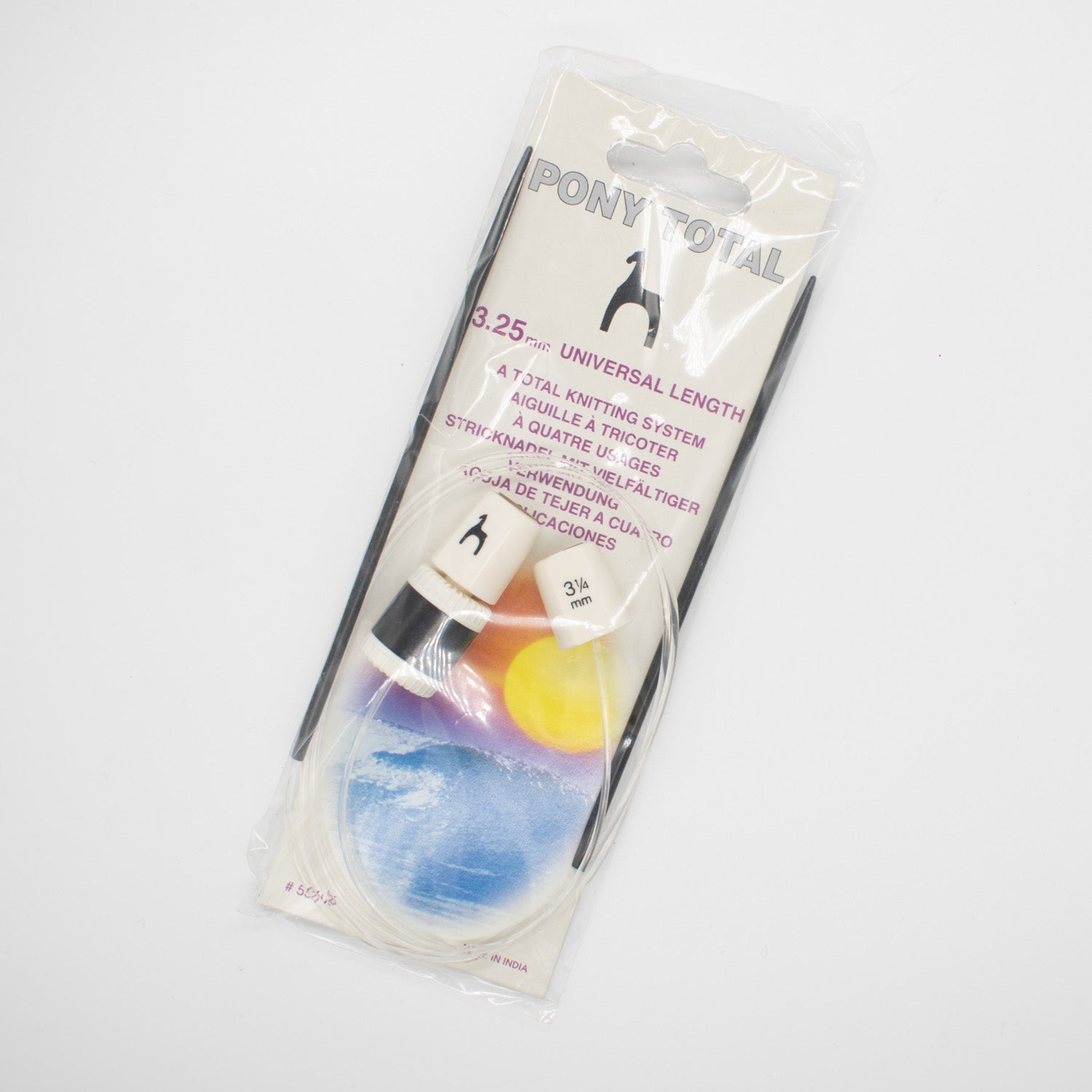 Pony Total Circular Knitting Pin with Row Counter