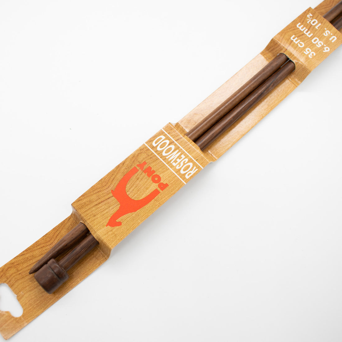 Pony Single Pointed Rosewood Knitting Needles 35cm