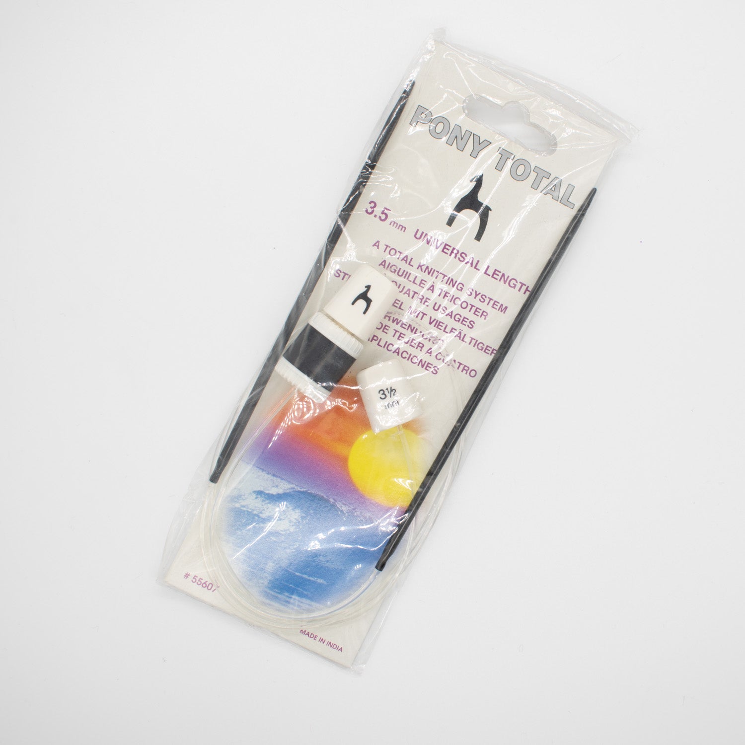 Pony Total Circular Knitting Pin with Row Counter