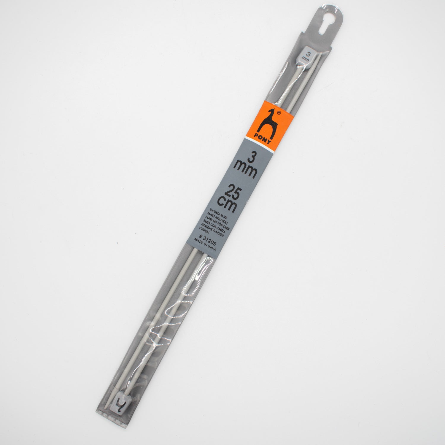 Pony Single Pointed Knitting Needles 25cm