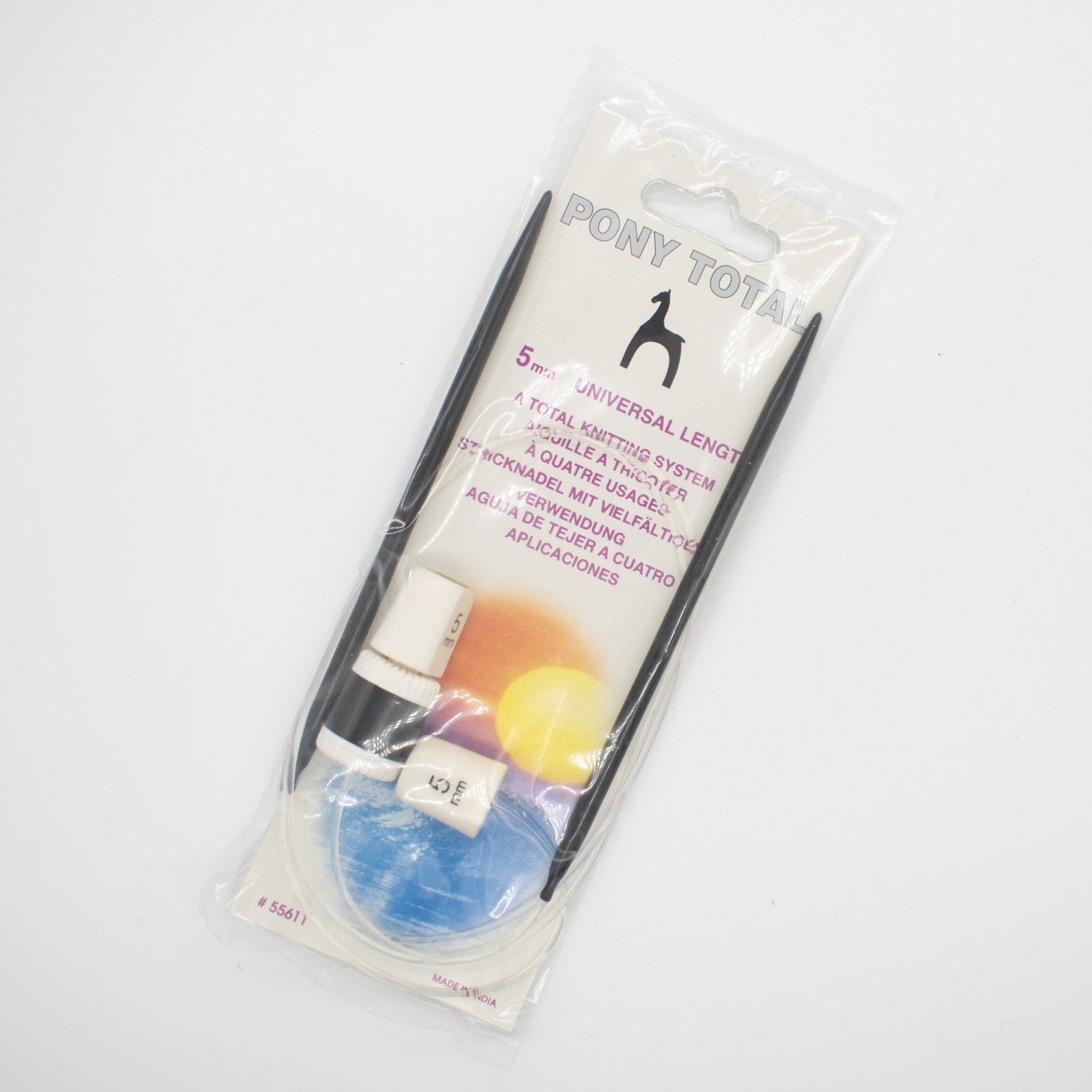 Pony Total Circular Knitting Pin with Row Counter