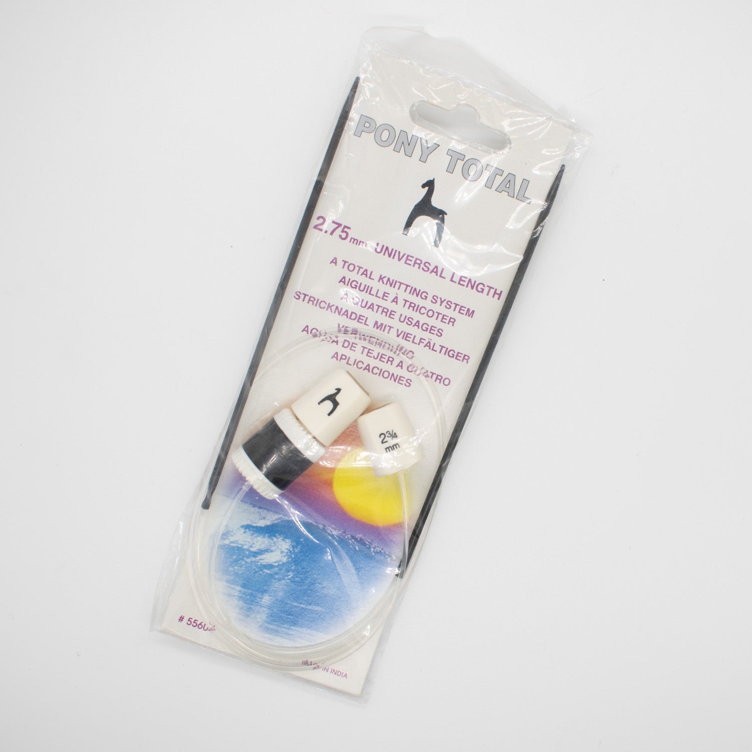 Pony Total Circular Knitting Pin with Row Counter