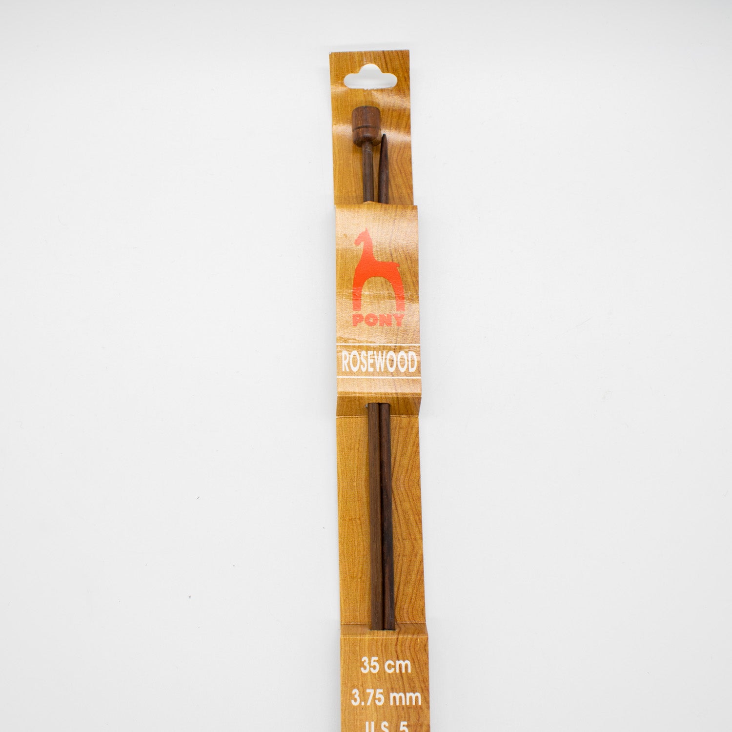 Pony Single Pointed Rosewood Knitting Needles 35cm