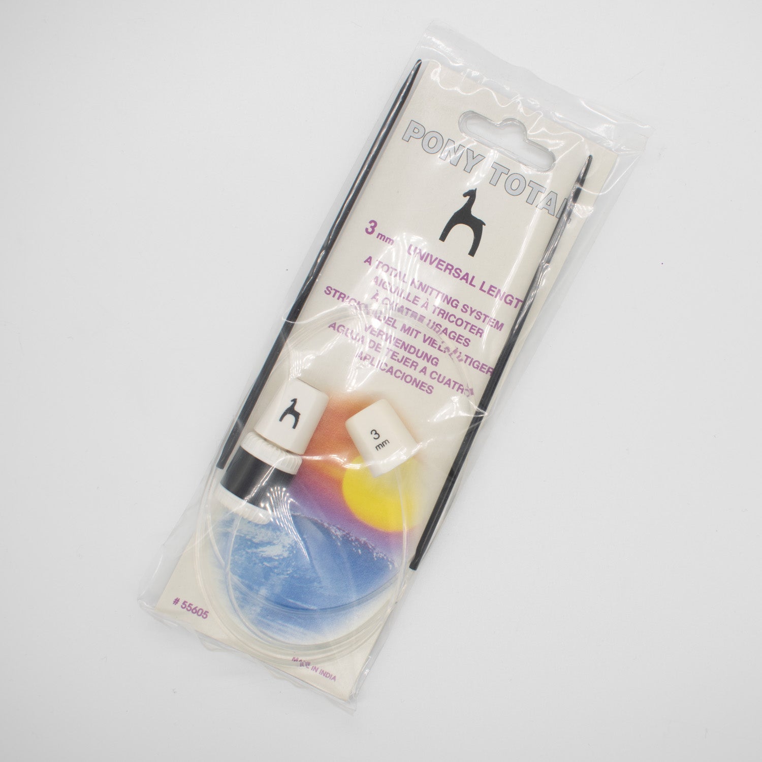 Pony Total Circular Knitting Pin with Row Counter