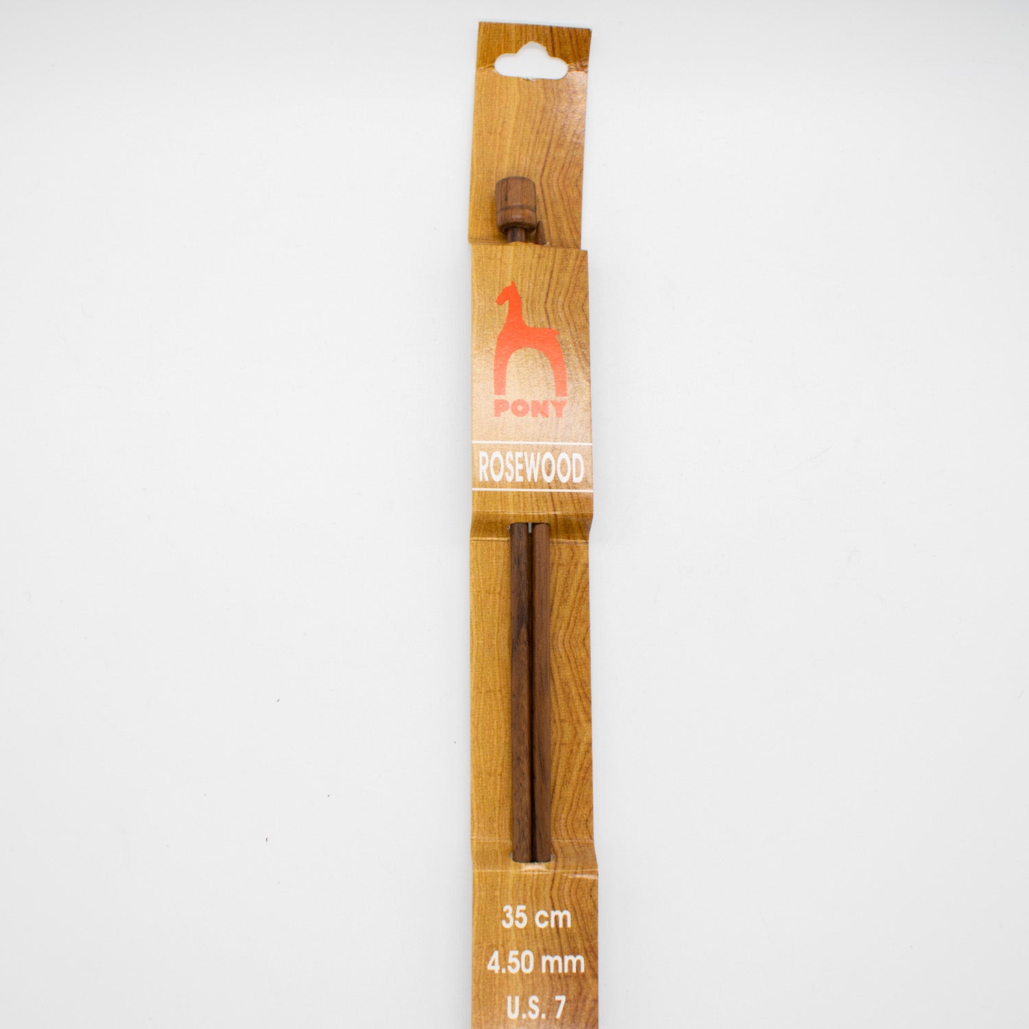 Pony Single Pointed Rosewood Knitting Needles 35cm