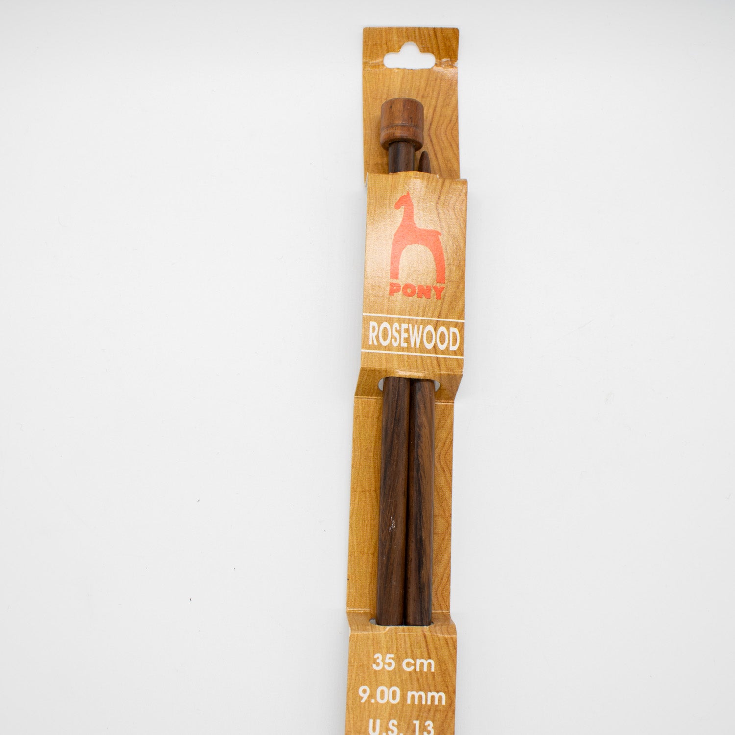 Pony Single Pointed Rosewood Knitting Needles 35cm