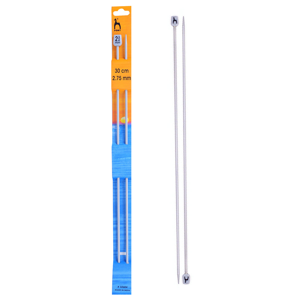 Pony Single Pointed Knitting Needles 30cm