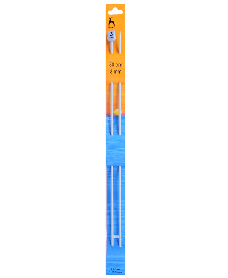 Pony Single Pointed Knitting Needles 30cm