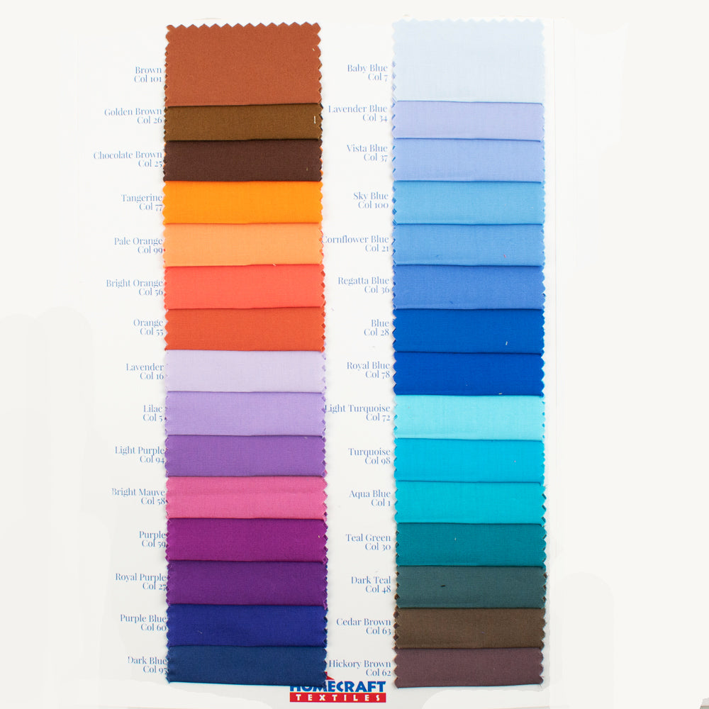 10M Roll Premium 100% Cotton Solids