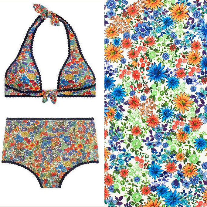Premium Digital Printed Swimwear Lycra Design-6 Multicolour