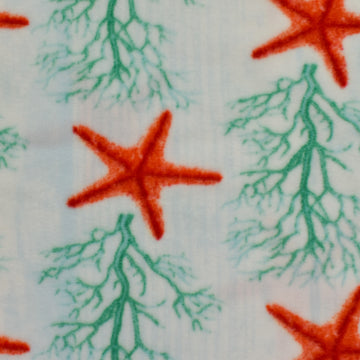 Starfish Coral Printed Polar Fleece