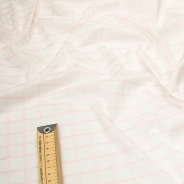 Printed Knits Design-109 Baby Pink & White Checks