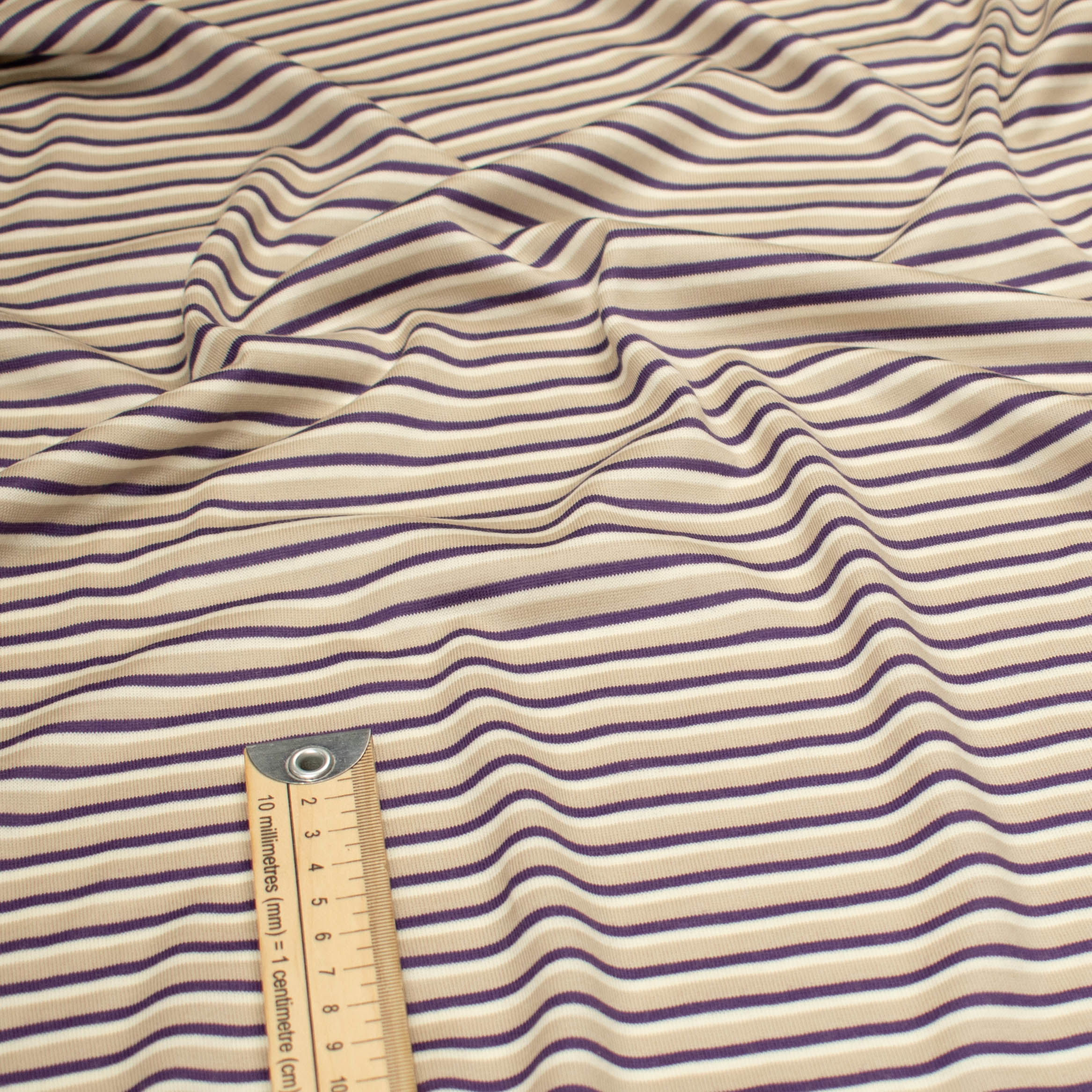 Printed Knits Design-37 Brown & Tan Stripes