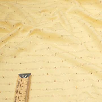 Printed Knits Design-39 Beige Stripes on Pale Yellow