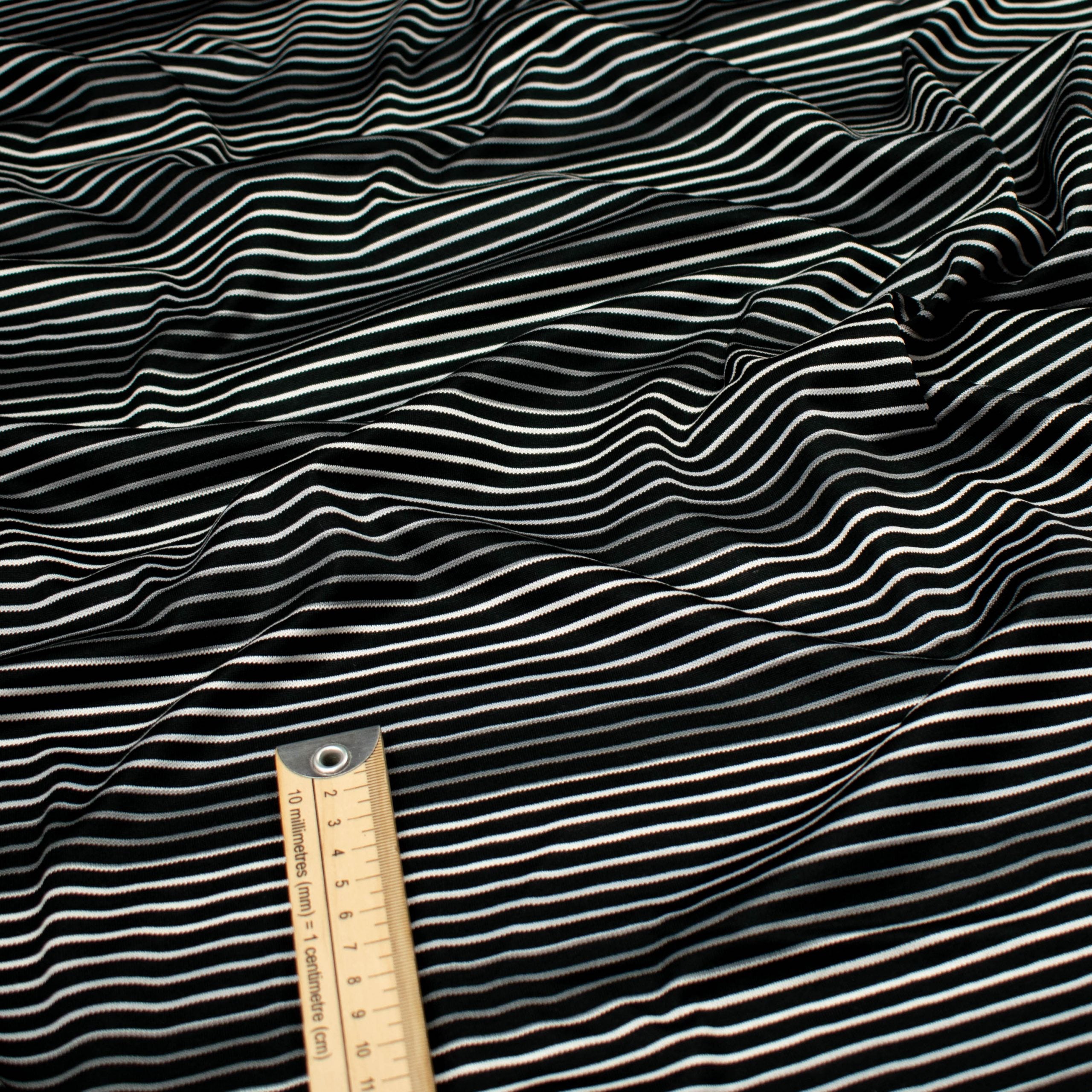 Printed Knits Design-62 Black & Grey Stripes