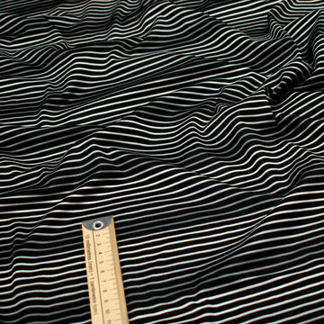 Printed Knits Design-62 Black & Grey Stripes