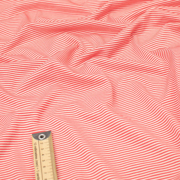 Printed Knits Design-81 Red Mini Stripes