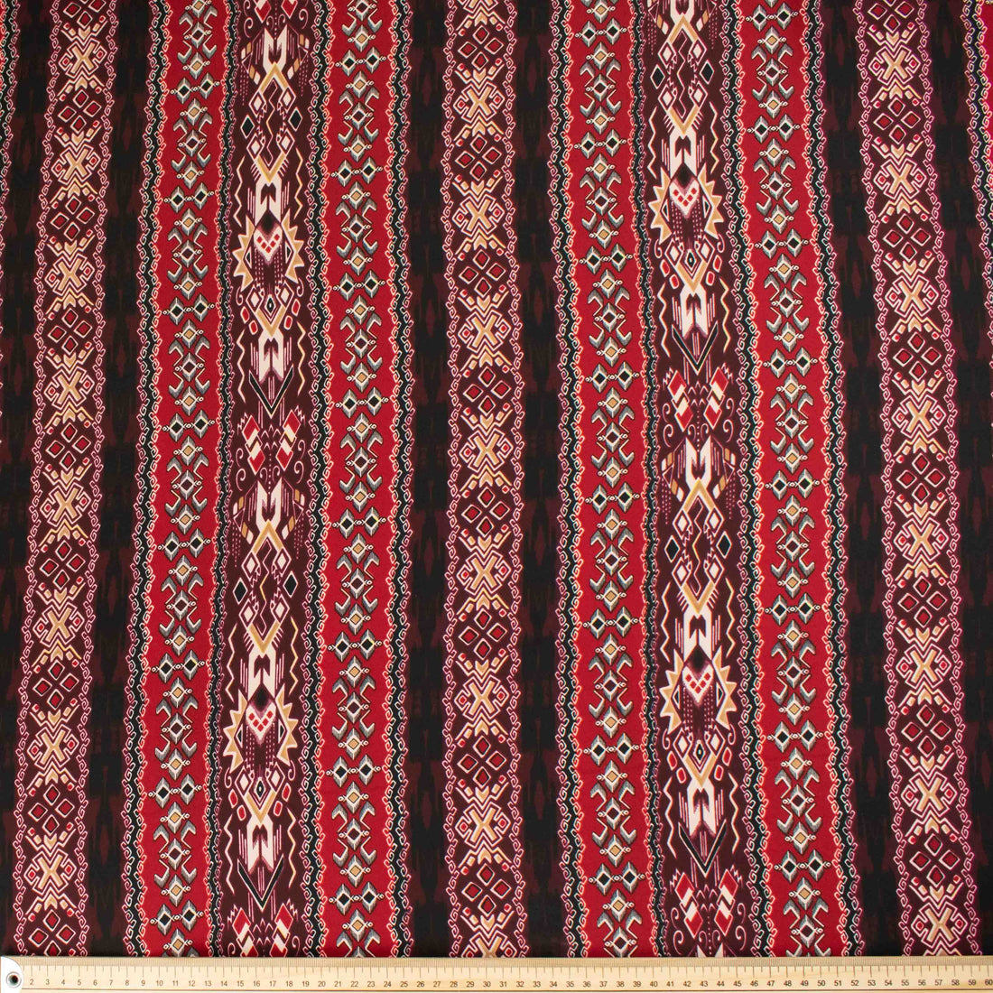 Ice Wash Prints  Maroon & Black Geometric