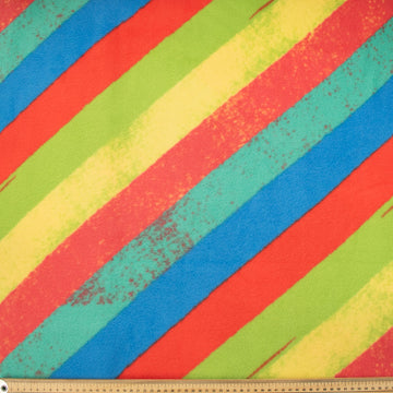 Rainbow Stripes Printed Polar Fleece #10