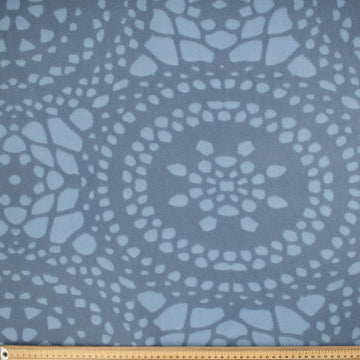 Blue Grey Flowers on Light Blue Printed Polar Fleece DSN #2