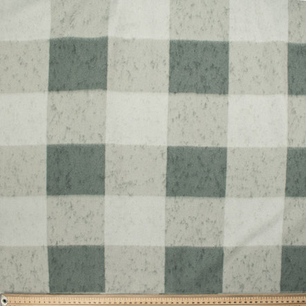 Grey Checks Printed Polar Fleece DSN #24