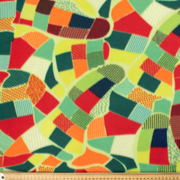 Multi Colour Geometric Printed Polar Fleece DSN #27