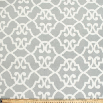 Geometry on Grey Printed Polar Fleece Design-A2