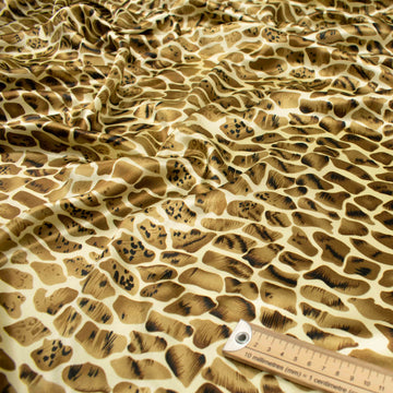 Printed Satin Design-34 Gold Leopard