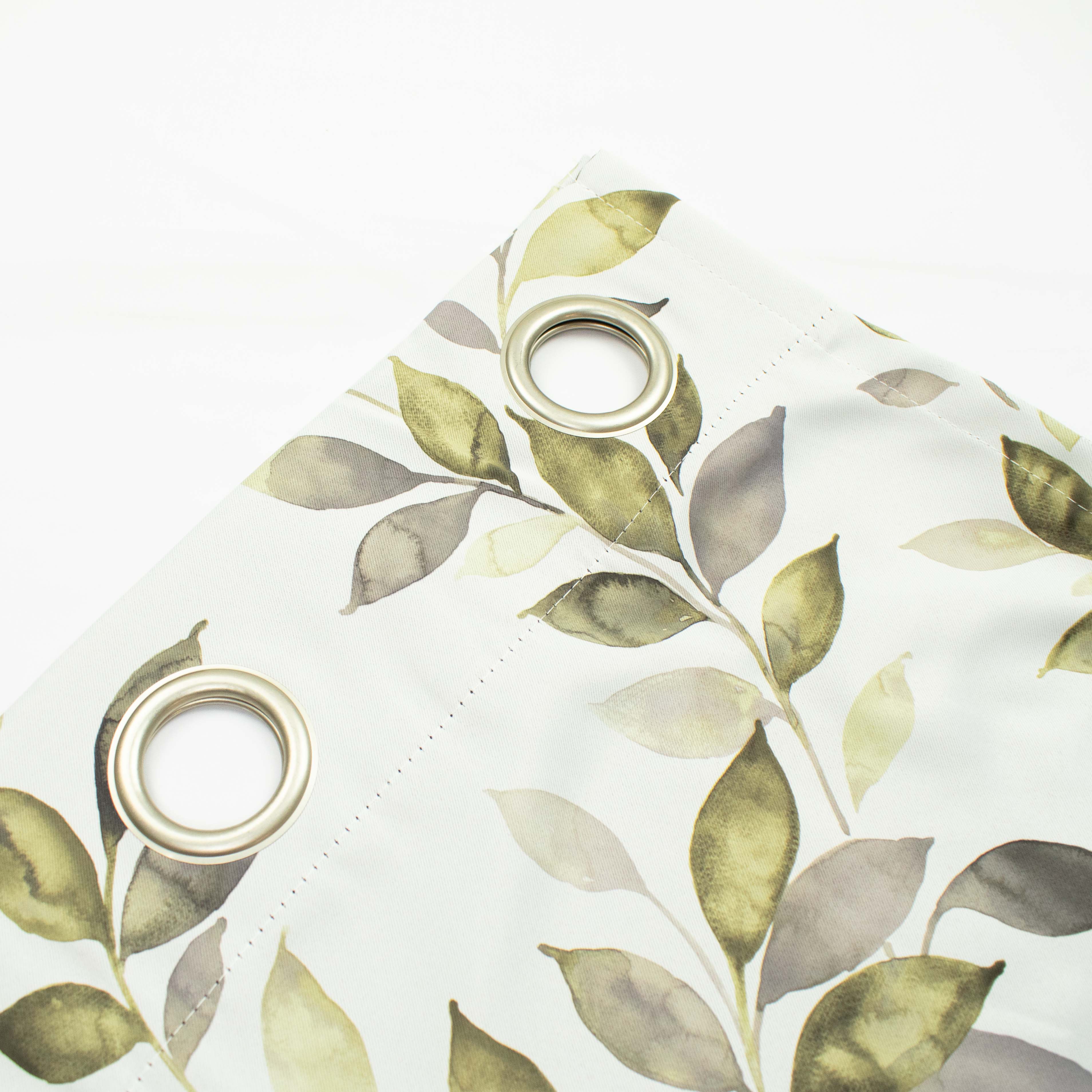 Printed Floral Triple Weave Blockout Ring Top Eyelet Curtains Design-Chloe