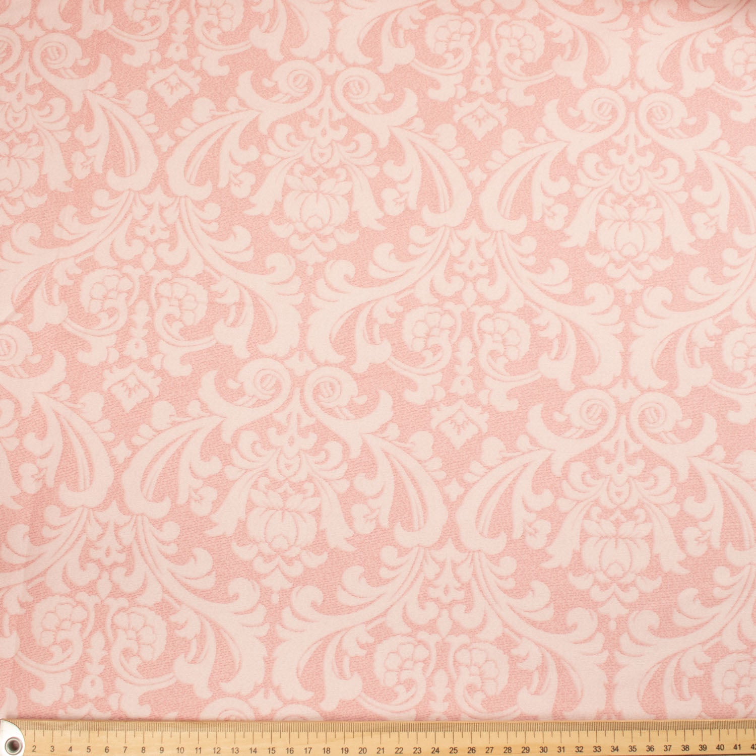 Japanese Printed Cotton Design-55 Light Pink Baroque Flowers on Dusty Pink