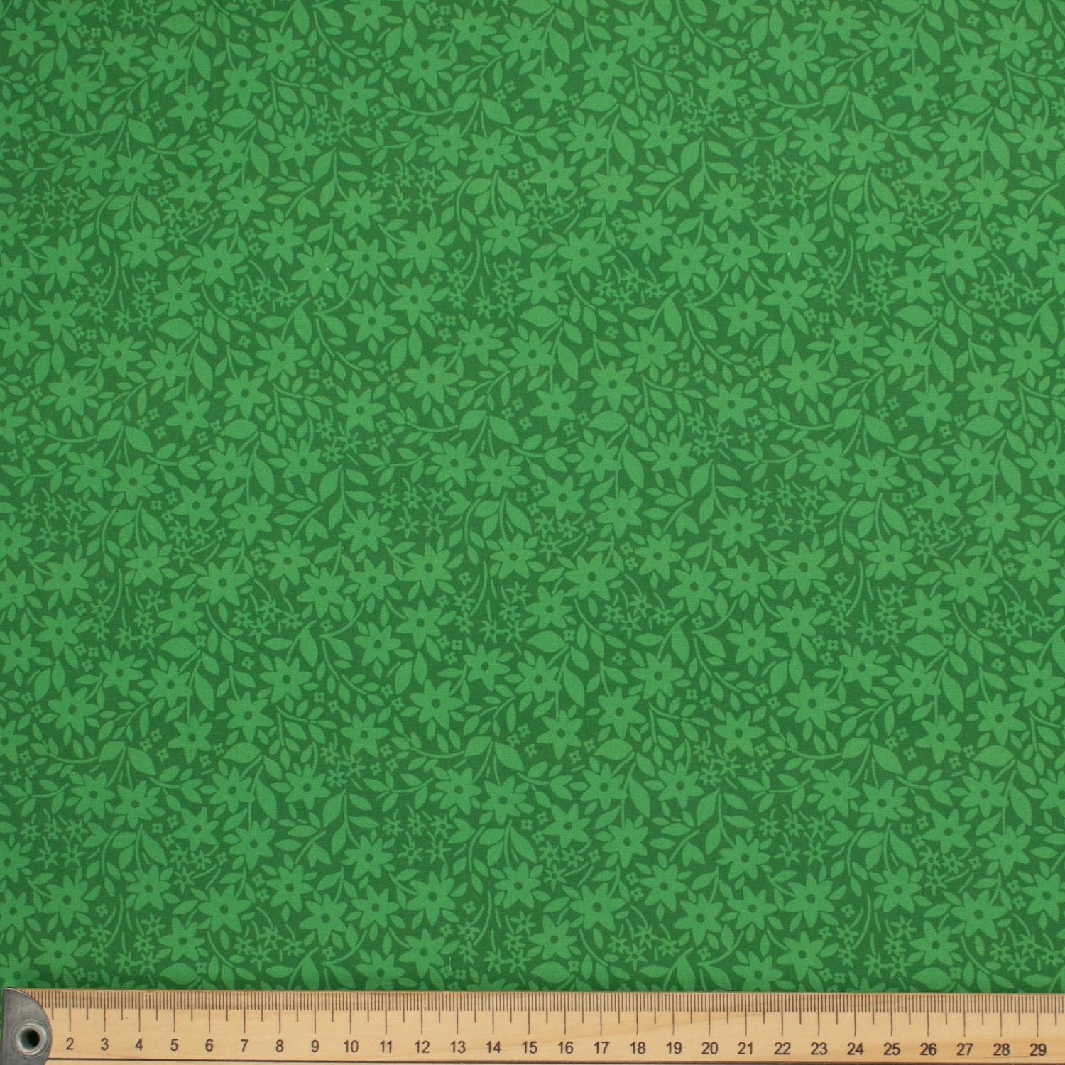 Provence Collection #03 Small Floral Vines on Green Cotton Prints