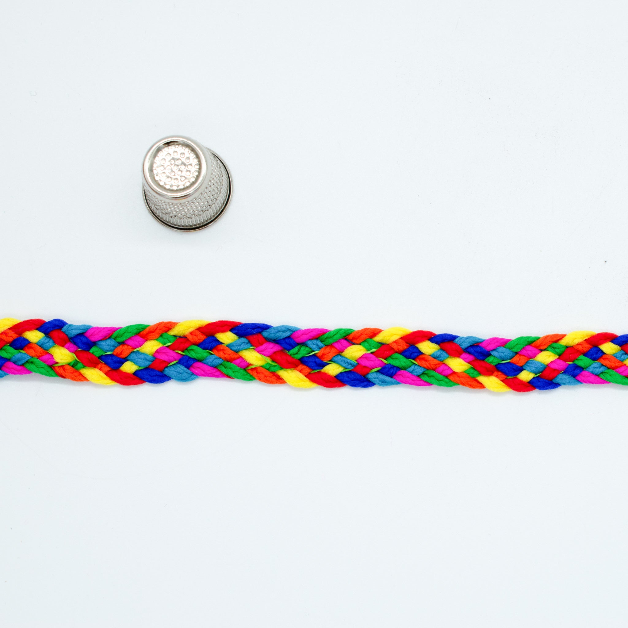 Rainbow Plaited Braid Trim