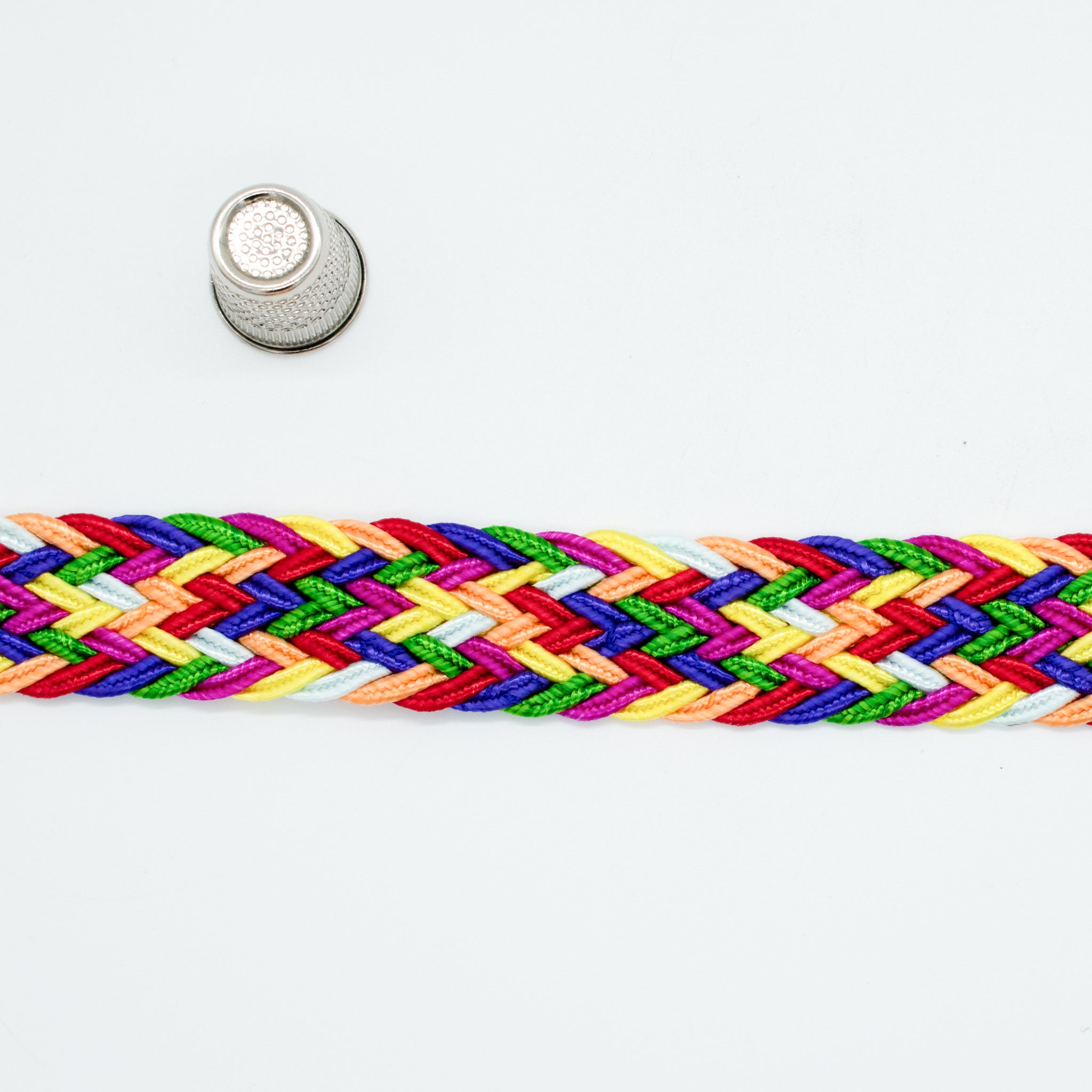 Rainbow Plaited Braid Trim