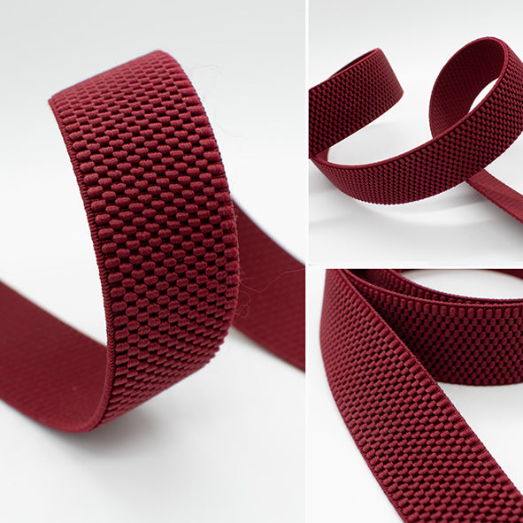 Coloured High Density Ribbed Non Roll Elastic 3cm